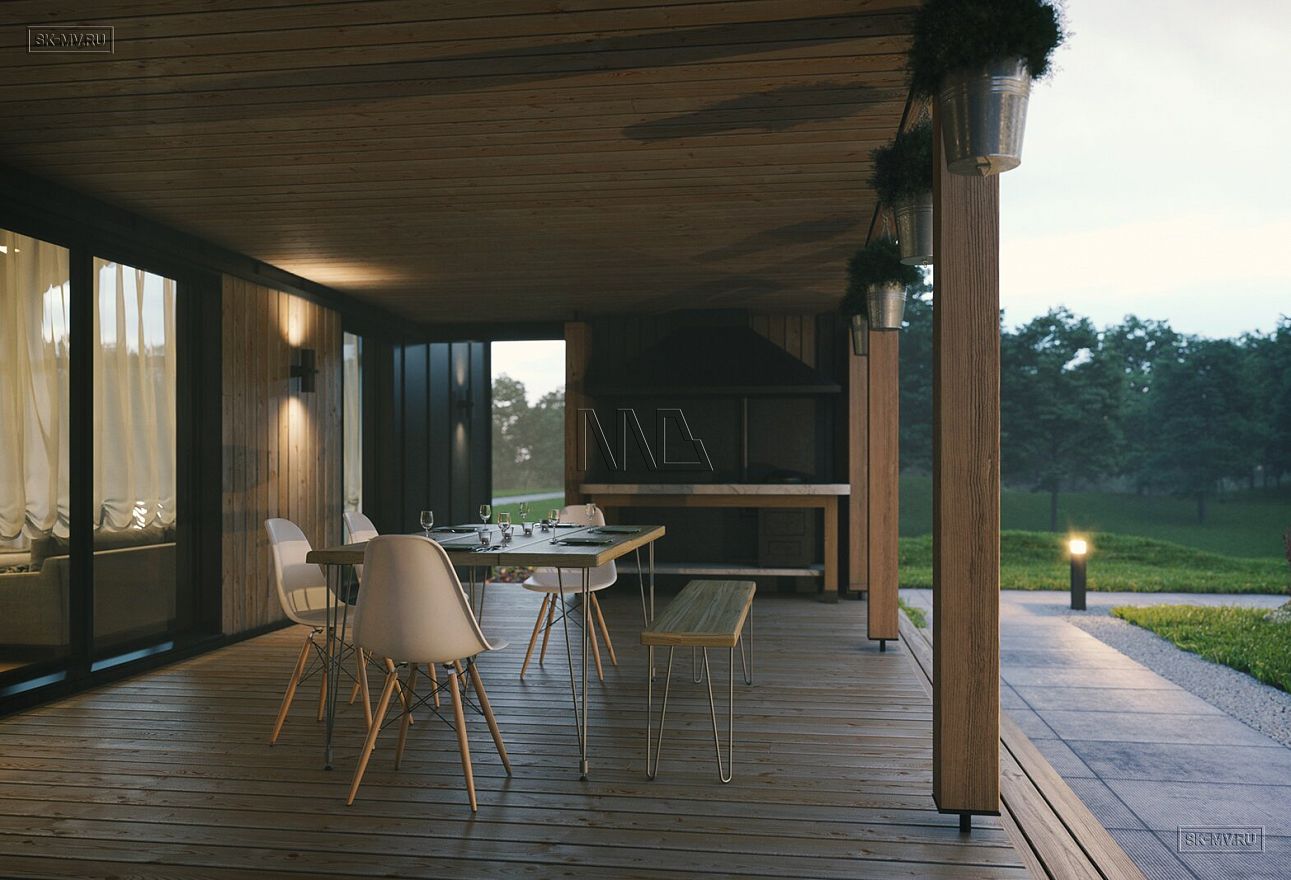 Интерьер дома барнхаус