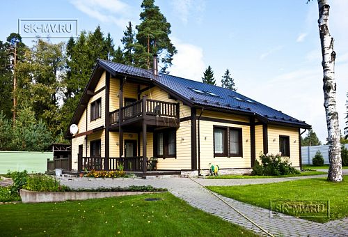 Строительство большого желтого каркасного дома с гаражом и сауной в пгт Сиверский - 28