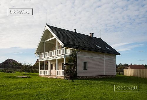 Строительство каркасного коттеджа с большой террасой в п Ольшаники - 10