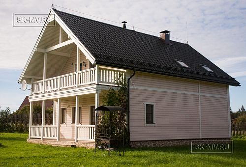 Строительство каркасного коттеджа с большой террасой в п Ольшаники - 9