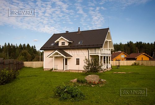 Строительство каркасного коттеджа с большой террасой в п Ольшаники - 18