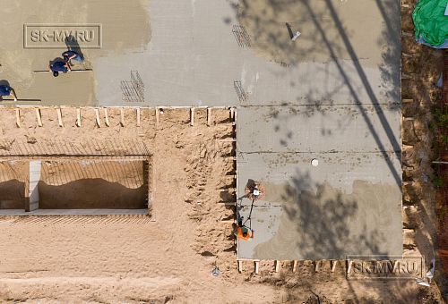 Монтаж индивидуального расчётного фундамента УШП PRO для строительства кирпичного дома в Рощино 2, S плиты = 530 кв.м, Лениградская обл. - 26