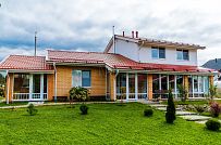 Строительство одноэтажного коттеджа из газобетона с теплой верандой с панорамным остеклением в КП Сосновое - мини - 3