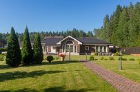 Одноэтажная усадьба в английском стиле в КП Галактика, технология каркас - мини - 50