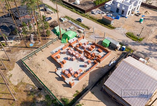 Монтаж индивидуального расчётного фундамента УШП PRO для строительства кирпичного двухэтажного дома в Рощино 2, S плиты = 340 кв.м, Лениградская обл. - 51