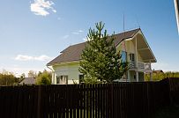 Фото репортаж с места строительства каркаснго дома Северная корона 68 в стиле шале площадью около 200 кв м в п Волочаевка Ленинградской области - мини - 5