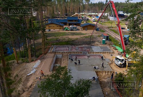 Монтаж индивидуального расчётного фундамента УШП PRO для строительства кирпичного дома в Рощино 2, S плиты = 530 кв.м, Лениградская обл. - 28