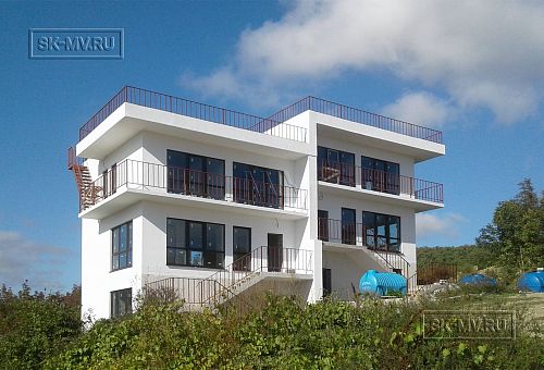 Газобетонный дом в стиле Hi Tech строится в КП Наше место - 5