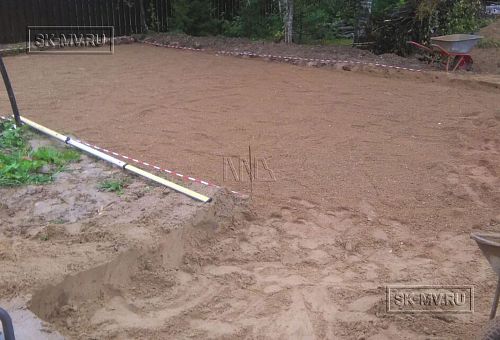 5. Подготовка песчано-щебеночного основания парковки