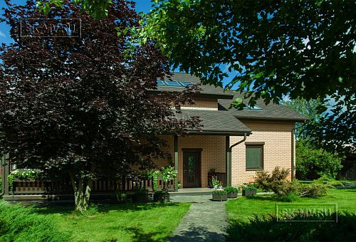 Строительство двухэтажного каркасного дома около 250 кв м с мансардными окнами и разноуровневой кровлей в п Володарский - 26