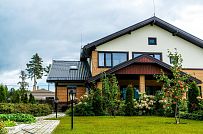 Строительство большого двухэтажного газобетонного коттеджа с комбинированной фасадной отделкой кирпичом и штукатуркой в КП Сосновое - мини - 20