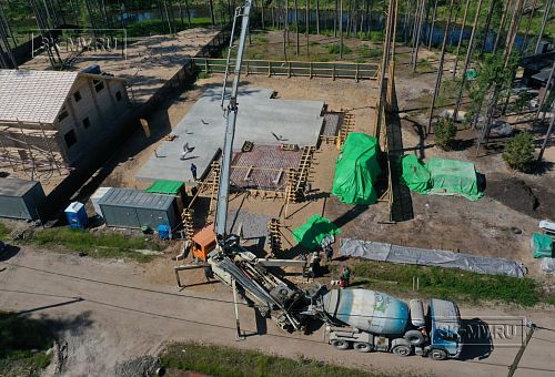 Монтаж индивидуального расчётного фундамента УШП PRO для строительства кирпичного двухэтажного дома в Рощино 2, S плиты = 340 кв.м, Лениградская обл. - 11