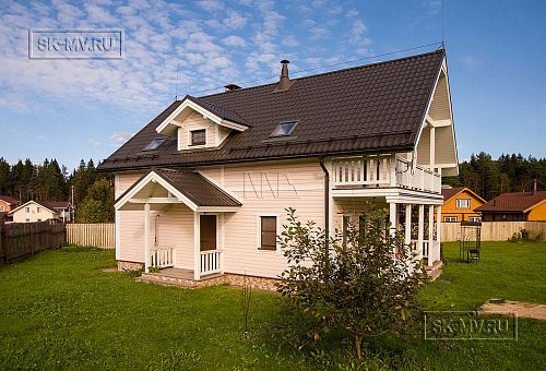 Строительство каркасного коттеджа с большой террасой в п Ольшаники - 22