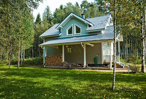 Строительство каркасного коттеджа с навесом для автомобиля и террасой в п Борисово - 3