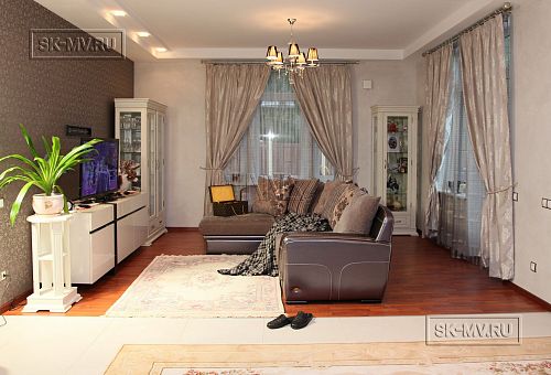 Дизайн интерьера в классическом стиле загородного дома с мансардой в кп Галактика - 26