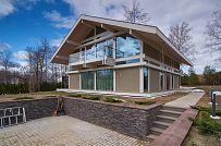 Фото репортаж с места строительства загородного дома с панорамными окнами в КП Монтевиль - мини - 4