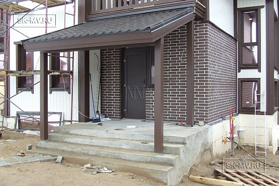 Строительство современного каркасного коттеджа с цокольным этажом в п Ольшаники - 3