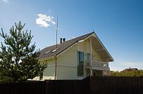 Фото репортаж с места строительства каркаснго дома Северная корона 68 в стиле шале площадью около 200 кв м в п Волочаевка Ленинградской области - мини - 4