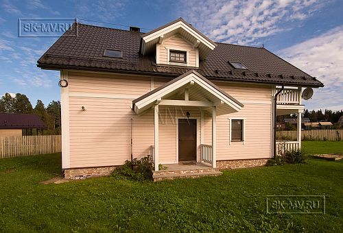 Строительство каркасного коттеджа с большой террасой в п Ольшаники - 21