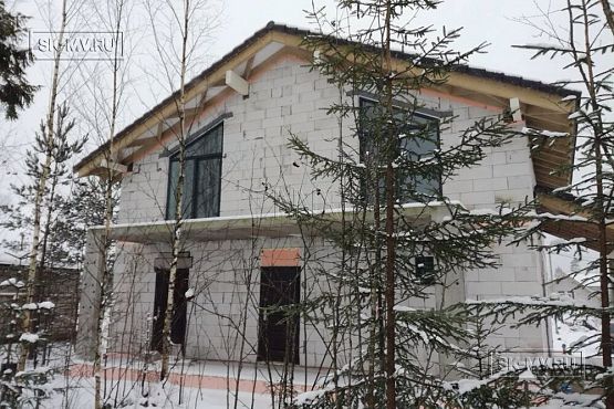 Фото репортаж с места строительства загородного коттеджа из газобетона с сауной внутри в Савое Ленобласти  - 20
