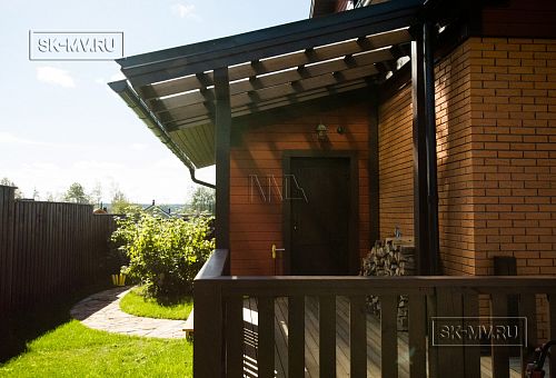 Строительство энергоэффективного каркасного дома 200 кв м с балконом Северная корона 26 - 25