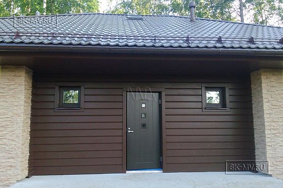 Построенный одноэтажный дом из газобетона с шатровой крышей в СНТ Фауна - 4