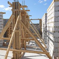 Монтаж стен дома