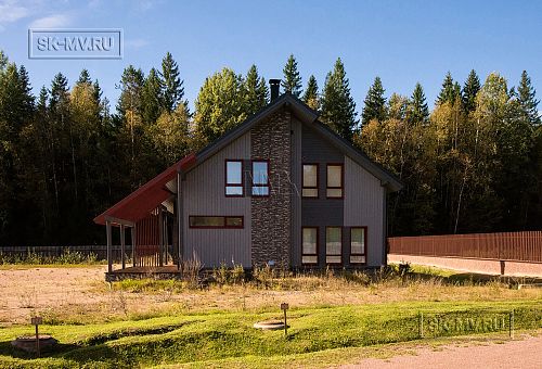 Строительство энергоэффективного каркасного дома в современном стиле, в п Галактика - 1