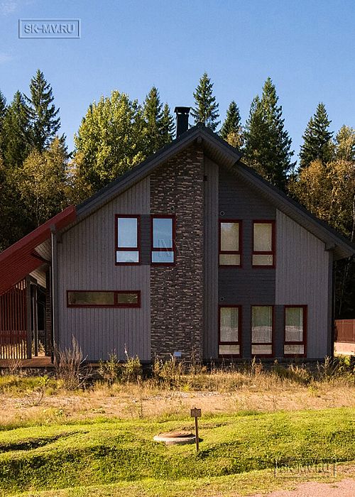 Строительство энергоэффективного каркасного дома в современном стиле, в п Галактика