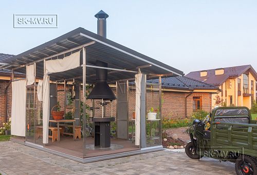 Фото репортаж с места строительства комбинированного дома площадью 1400 кв м с цоколем и СПА в д Пеники Ленобласти - 30