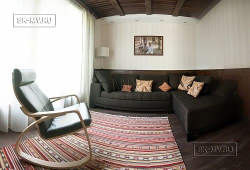 Пример внутренней отделки комбинированного загородного дома с цокольным этажом в п Ольшанки - 45