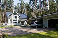 Построенный каркасный дом с комбинированной фасадной отделкой кирпичом и вагонкой в п Комарово - мини - 9