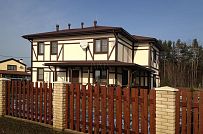 Построенный по каркасной технологии в к п Парквэй загородный дом для постоянного проживания в стиле фахверк площадью 200 кв м - мини - 14