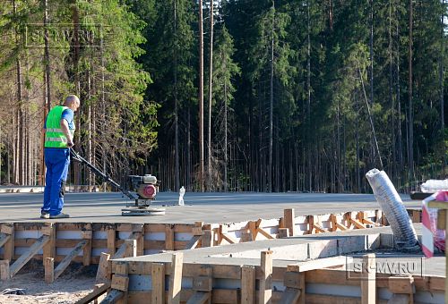 Монтаж индивидуального расчётного фундамента УШП PRO для строительства кирпичного дома в Рощино 2, S плиты = 530 кв.м, Лениградская обл. - 53