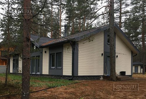 Фото репортаж с места строительства одноэтажного зимнего дома 136 кв м по скандинавской технологии в кп Волшебное озеро - 3