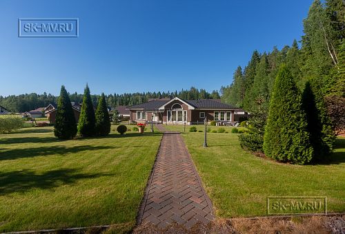 Одноэтажная усадьба в английском стиле в КП Галактика, технология каркас - 49