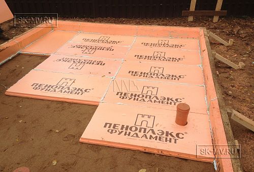 14. Утепление основания фундамента бани