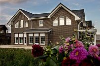 Строительство каркасного коттеджа с кирпичной отделкой в поселке Черничные поля Москва - мини - 1