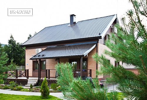 Строительство двухэтажного каркасныого коттеджа с террасой в деревне Порошкино - 12