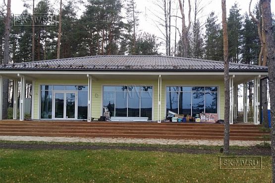 Фото репортаж с места строительства SPA комплекса с панорамными окнами в кп Сосновый берег  - 16