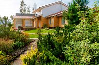 Строительство одноэтажного коттеджа из газобетона с теплой верандой с панорамным остеклением в КП Сосновое - мини - 14