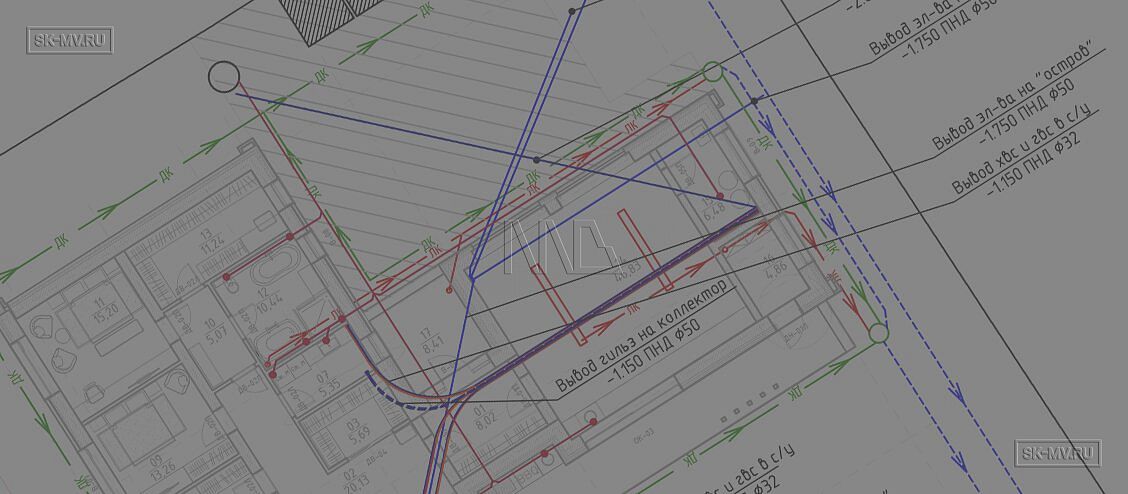 План инженерных сетей при проектировании УШП PRO