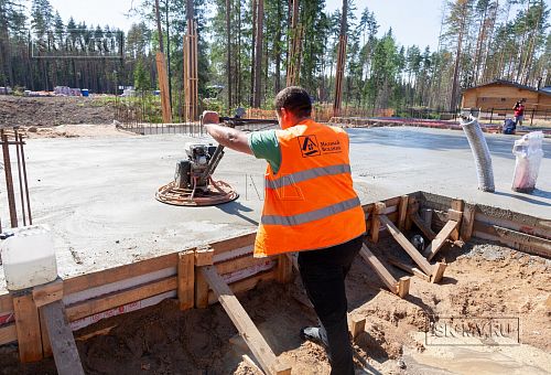 Монтаж индивидуального расчётного фундамента УШП PRO для строительства кирпичного дома в Рощино 2, S плиты = 530 кв.м, Лениградская обл. - 43