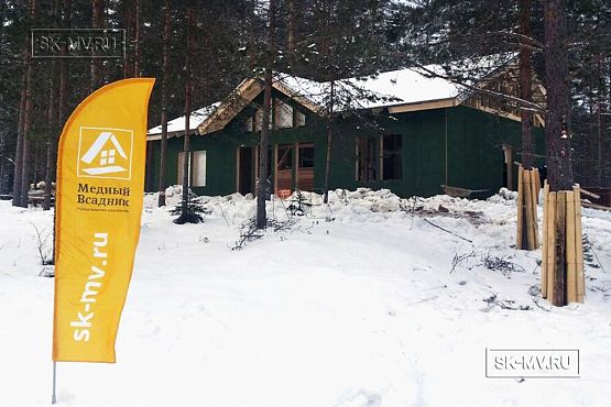 Фото репортаж с места строительства одноэтажного зимнего дома 136 кв м по скандинавской технологии в кп Волшебное озеро - 11