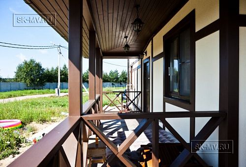 Построенный по каркасной технологии в к п Парквэй загородный дом для постоянного проживания в стиле фахверк площадью 200 кв м - 18