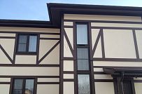 Построенный по каркасной технологии в к п Парквэй загородный дом для постоянного проживания в стиле фахверк площадью 200 кв м - мини - 5