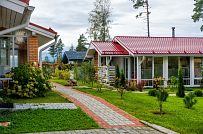 Строительство одноэтажного коттеджа из газобетона с теплой верандой с панорамным остеклением в КП Сосновое - мини - 6