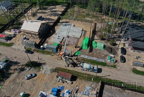 Монтаж индивидуального расчётного фундамента УШП PRO для строительства кирпичного двухэтажного дома в Рощино 2, S плиты = 340 кв.м, Лениградская обл. - 10