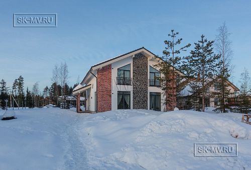 Фото репортаж с места строительства загородного коттеджа из газобетона с сауной внутри в Савое Ленобласти  - 1