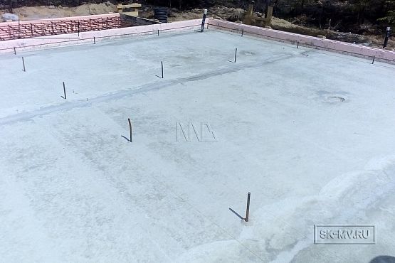 Фото репортаж с места строительства загородного коттеджа из газобетона с сауной внутри в Савое Ленобласти  - 8